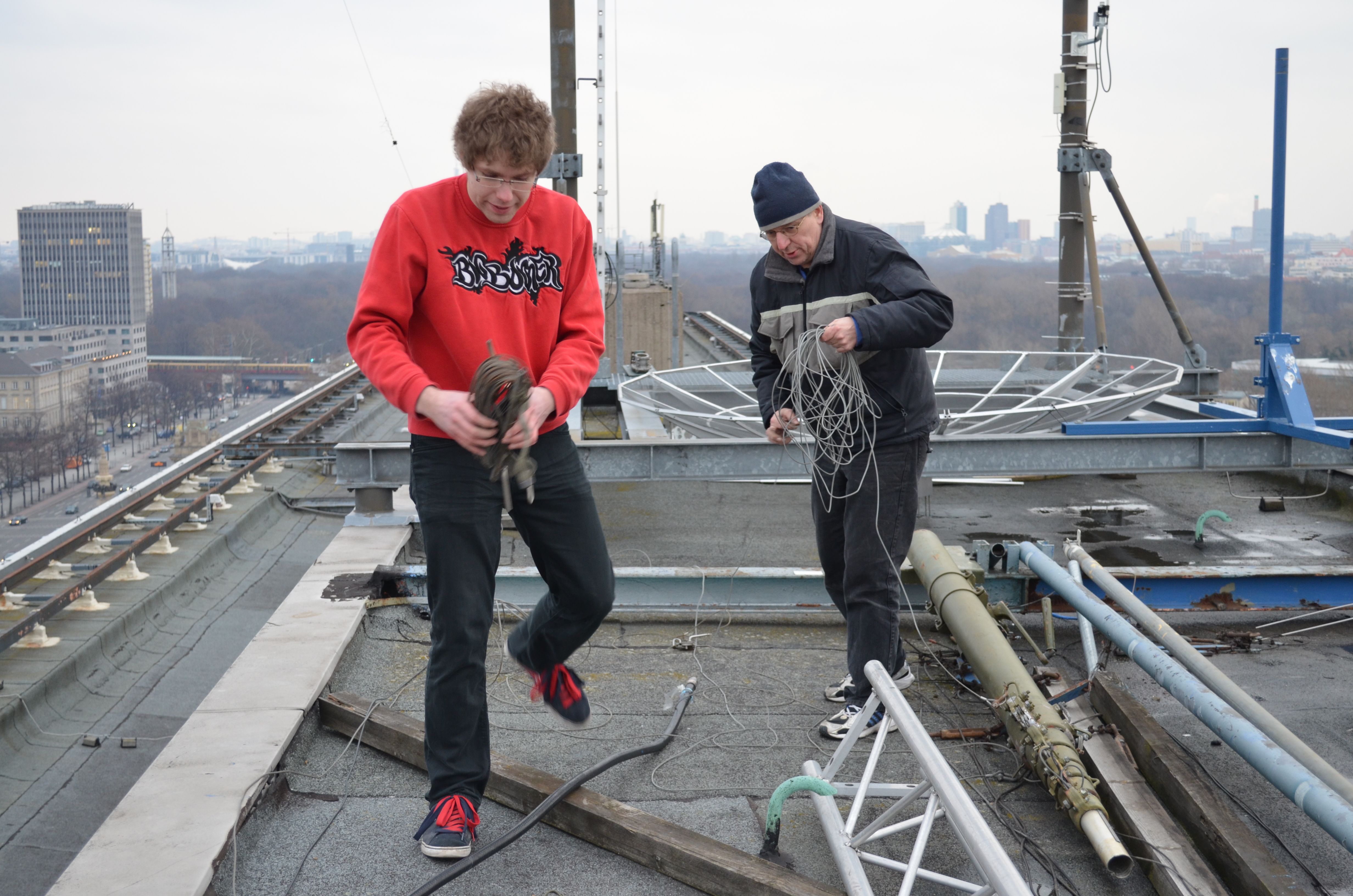  Vorbereitung der Abspannseile 
