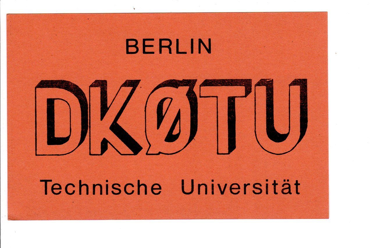 QSL-Karte 1979, Vorderseite